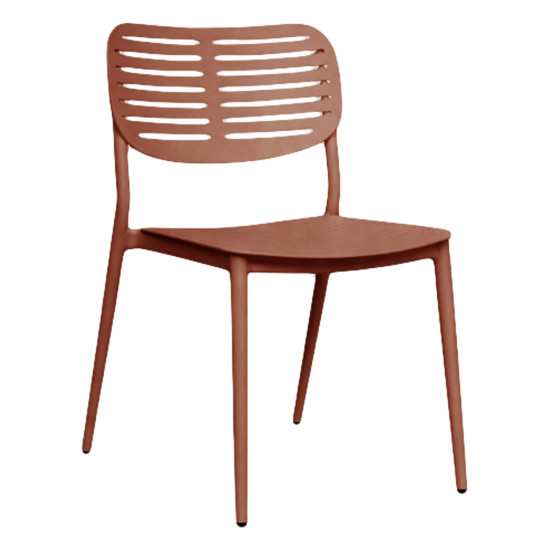Καρεκλα τραπεζαριασ hilliard hm6645.08 αλουμινιο σε terracotta 44.5x58x80υεκ **