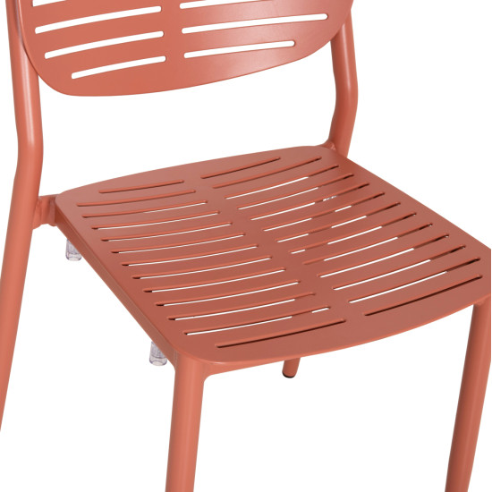 Καρεκλα τραπεζαριασ hilliard hm6645.08 αλουμινιο σε terracotta 46x54x78υεκ ** Καρεκλα τραπεζαριασ hilliard hm6645.08 αλουμινιο σε terracotta 46x54x78υεκ **