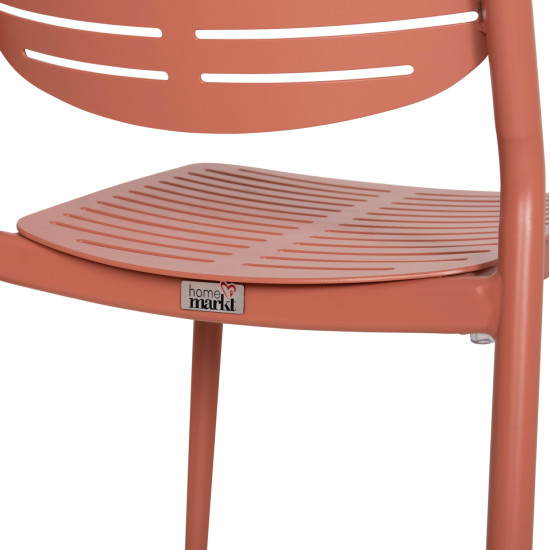 Καρεκλα τραπεζαριασ hilliard hm6645.08 αλουμινιο σε terracotta 46x54x78υεκ ** Καρεκλα τραπεζαριασ hilliard hm6645.08 αλουμινιο σε terracotta 46x54x78υεκ **