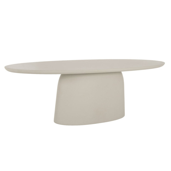 Τραπεζι τραπεζαριασ οβαλ breccan hm6578.02 μπεζ fiber cement 160x100x75υεκ **