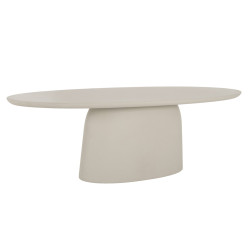 Τραπεζι τραπεζαριασ οβαλ breccan hm6576.02 μπεζ fiber cement 200x100x75υεκ. **