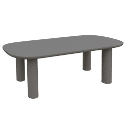 Τραπεζι τραπεζαριασ kiora hm6597.01 γκρι fiber cement 200x100x75υεκ **