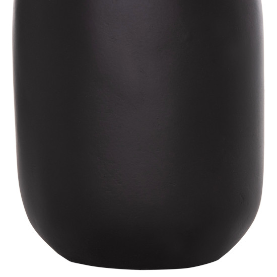 Διακοσμητικο βαζο mibo hm4688.01m τερακοτα μαυρh--χερουλια φυσικο rattan φ16,5x26υεκ **