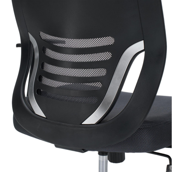 Καρεκλα γραφειου brief hm1206.02 γκρι mesh--βαση χρωμιου 63x64x122υεκ. **