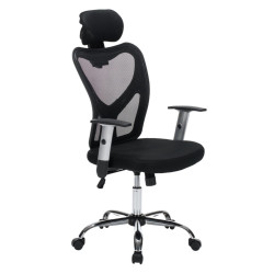 Καρεκλα γραφειου cuore hm1207.01 μαυροσ σκελετοσ-μαυρο mesh 63x61x125υεκ **