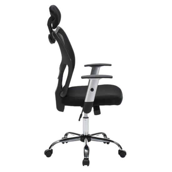 Καρεκλα γραφειου cuore hm1207.01 μαυροσ σκελετοσ-μαυρο mesh 63x61x125υεκ **