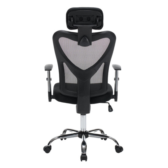 Καρεκλα γραφειου cuore hm1207.01 μαυροσ σκελετοσ-μαυρο mesh 63x61x125υεκ **