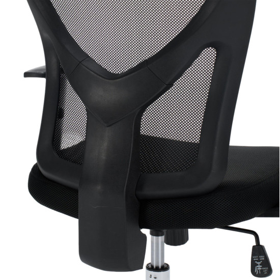 Καρεκλα γραφειου cuore hm1207.01 μαυροσ σκελετοσ-μαυρο mesh 63x61x125υεκ **