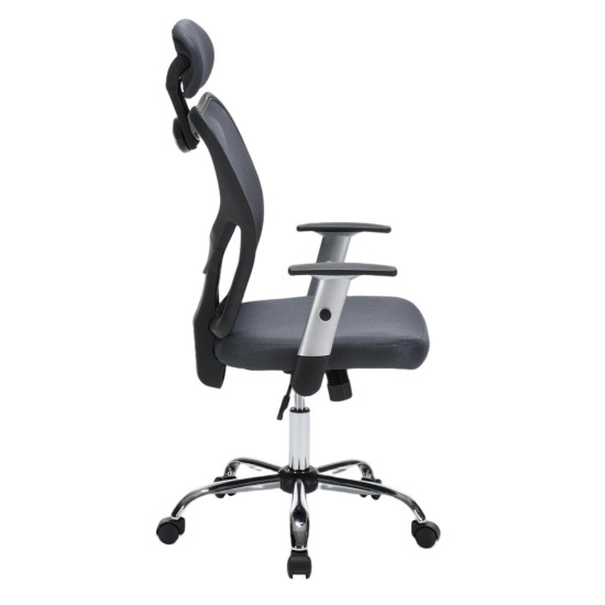 Καρεκλα γραφειου cuore hm1207.02 μαυροσ σκελετοσ-γκρι mesh 63x61x125υεκ **