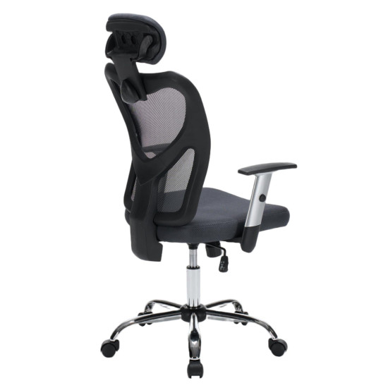 Καρεκλα γραφειου cuore hm1207.02 μαυροσ σκελετοσ-γκρι mesh 63x61x125υεκ **