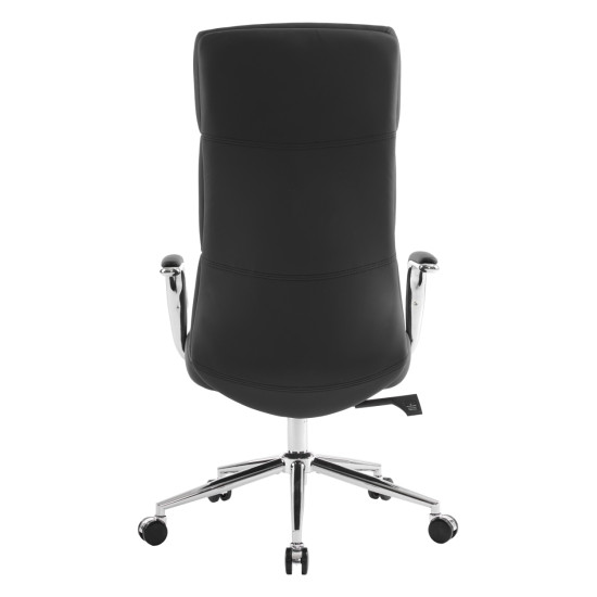 Καρεκλα γραφειου meite hm18353.01 μαυρο pu δερμα--βαση χρωμιου 66x71x127υεκ **