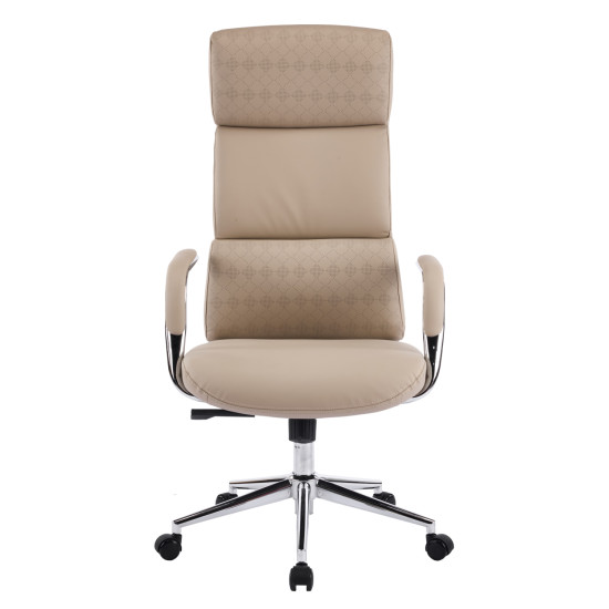 Καρεκλα γραφειου meite hm18353.02 μπεζ pu δερμα--βαση χρωμιου 66x71x127υεκ ** Καρεκλα γραφειου meite hm18353.02 μπεζ pu δερμα--βαση χρωμιου 66x71x127υεκ **