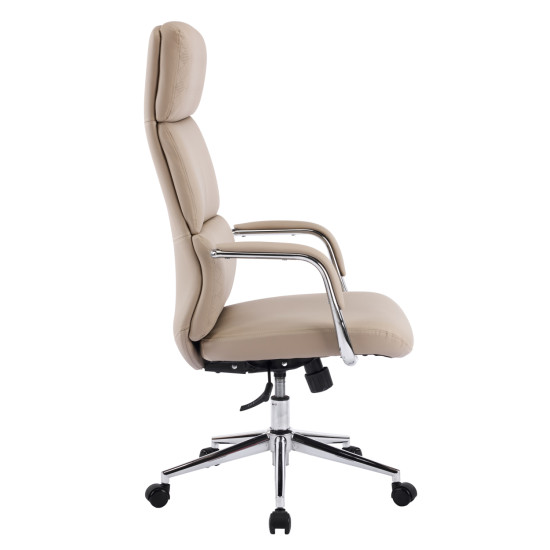 Καρεκλα γραφειου meite hm18353.02 μπεζ pu δερμα--βαση χρωμιου 66x71x127υεκ ** Καρεκλα γραφειου meite hm18353.02 μπεζ pu δερμα--βαση χρωμιου 66x71x127υεκ **