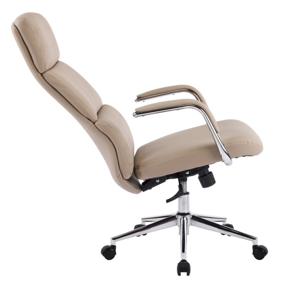 Καρεκλα γραφειου meite hm18353.02 μπεζ pu δερμα--βαση χρωμιου 66x71x127υεκ ** Καρεκλα γραφειου meite hm18353.02 μπεζ pu δερμα--βαση χρωμιου 66x71x127υεκ **