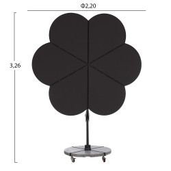 Ομπρελα με βαση σειρα cannopy (flower) hm21286.01 αλουμινιο-γρανιτησ-μολυβι χρωμα 2,38x2,2μ **