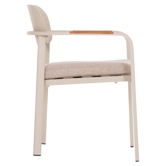 Πολυθρονα τραπεζαριασ elara hm6414.05 μπεζ αλουμινιο-olefin--ξυλο teak 56x62x78υεκ. ** Πολυθρονα τραπεζαριασ elara hm6414.05 μπεζ αλουμινιο-olefin--ξυλο teak 56x62x78υεκ. **