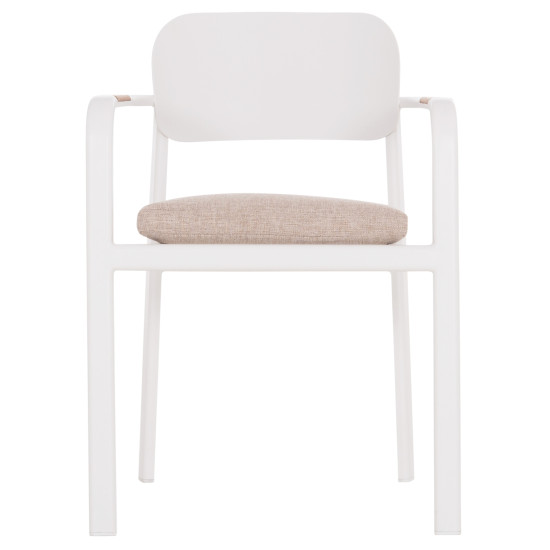 Πολυθρονα τραπεζαριασ elara hm6414.02 λευκο αλουμινιο-μπεζ olefin--teak 56x62x78υεκ ** Πολυθρονα τραπεζαριασ elara hm6414.02 λευκο αλουμινιο-μπεζ olefin--teak 56x62x78υεκ **