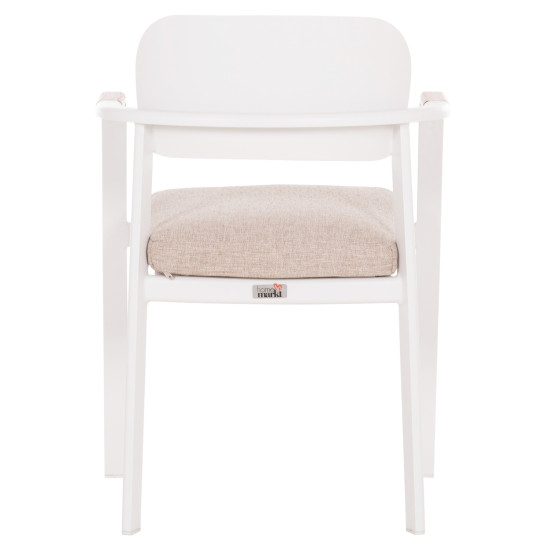 Πολυθρονα τραπεζαριασ elara hm6414.02 λευκο αλουμινιο-μπεζ olefin--teak 56x62x78υεκ ** Πολυθρονα τραπεζαριασ elara hm6414.02 λευκο αλουμινιο-μπεζ olefin--teak 56x62x78υεκ **