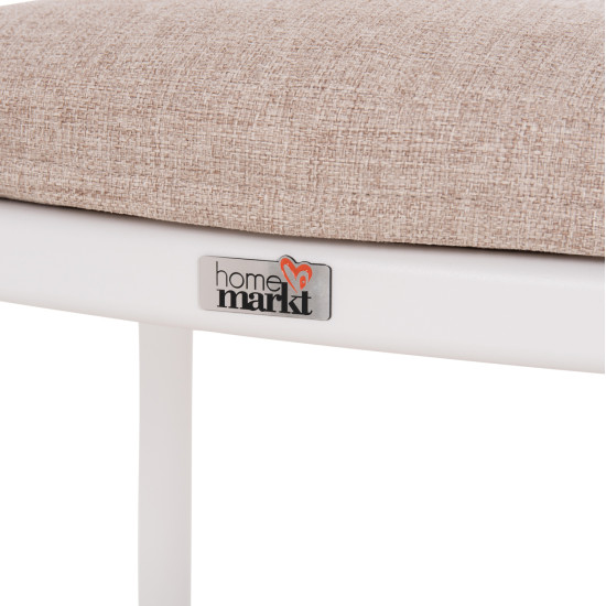 Πολυθρονα τραπεζαριασ elara hm6414.02 λευκο αλουμινιο-μπεζ olefin--teak 56x62x78υεκ ** Πολυθρονα τραπεζαριασ elara hm6414.02 λευκο αλουμινιο-μπεζ olefin--teak 56x62x78υεκ **