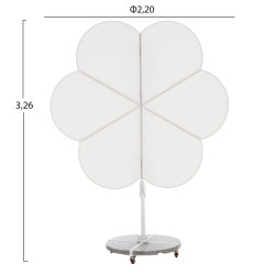 Ομπρελα με βαση σειρα cannopy (flower) hm21286.02 αλουμινιο-γρανιτησ-λευκο 2,38x2,2μ **