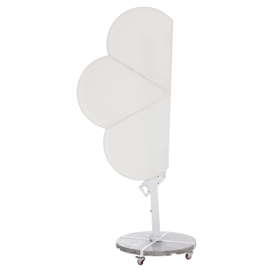 Ομπρελα με βαση σειρα cannopy (flower) hm21286.02 αλουμινιο-γρανιτησ-λευκο 2,38x2,2μ **