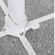 Ομπρελα με βαση σειρα cannopy (flower) hm21286.02 αλουμινιο-γρανιτησ-λευκο 2,38x2,2μ **