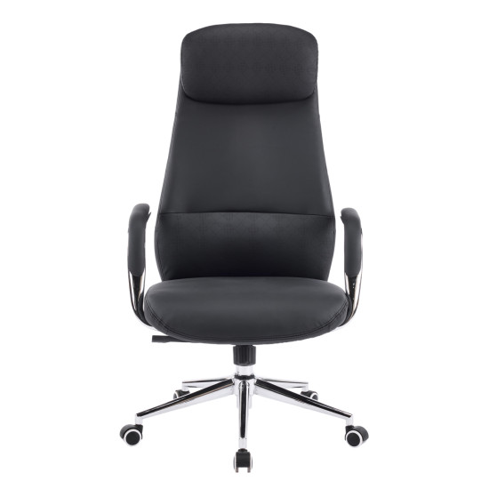 Καρεκλα γραφειου sonty hm18354.01 μαυρο pu δερμα--βαση χρωμιου 64x68x125υεκ ** Καρεκλα γραφειου sonty hm18354.01 μαυρο pu δερμα--βαση χρωμιου 64x68x125υεκ **