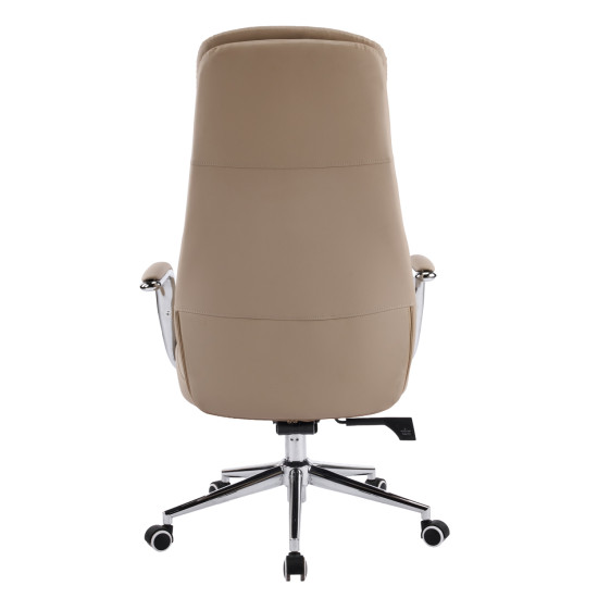 Καρεκλα γραφειου sonty hm18354.02 μπεζ pu δερμα--βαση χρωμιου 64x68x125υεκ ** Καρεκλα γραφειου sonty hm18354.02 μπεζ pu δερμα--βαση χρωμιου 64x68x125υεκ **