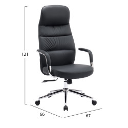 Καρεκλα γραφειου teeter hm18355.01 μαυρο pu δερμα--βαση χρωμιου 67x66x121υεκ ** Καρεκλα γραφειου teeter hm18355.01 μαυρο pu δερμα--βαση χρωμιου 67x66x121υεκ **