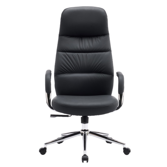 Καρεκλα γραφειου teeter hm18355.01 μαυρο pu δερμα--βαση χρωμιου 67x66x121υεκ **