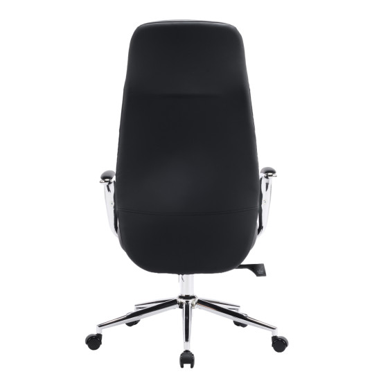 Καρεκλα γραφειου teeter hm18355.01 μαυρο pu δερμα--βαση χρωμιου 67x66x121υεκ **