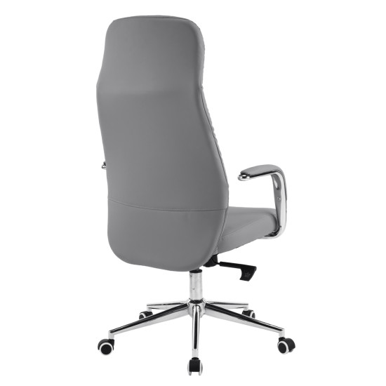 Καρεκλα γραφειου teeter hm18355.10 γκρι pu δερμα--βαση χρωμιου 67x66x121υεκ ** Καρεκλα γραφειου teeter hm18355.10 γκρι pu δερμα--βαση χρωμιου 67x66x121υεκ **