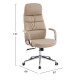Καρεκλα γραφειου teeter hm18355.02 μπεζ pu δερμα--βαση χρωμιου 67x66x121υεκ **