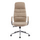 Καρεκλα γραφειου teeter hm18355.02 μπεζ pu δερμα--βαση χρωμιου 67x66x121υεκ **