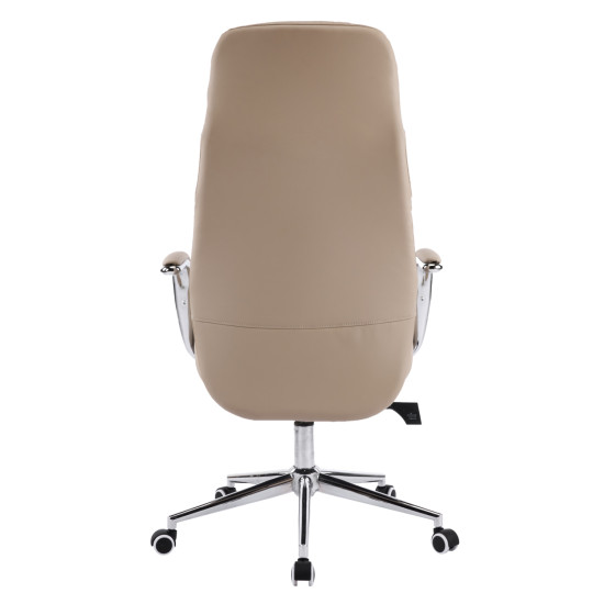 Καρεκλα γραφειου teeter hm18355.02 μπεζ pu δερμα--βαση χρωμιου 67x66x121υεκ **