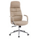 Καρεκλα γραφειου teeter hm18355.02 μπεζ pu δερμα--βαση χρωμιου 67x66x121υεκ **