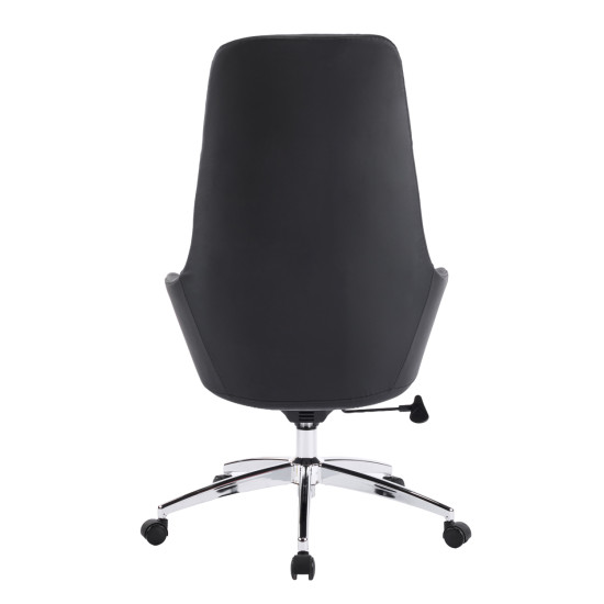 Καρεκλα γραφειου bekker hm18359.01 μαυρο pu δερμα--βαση χρωμιου 67x67x126υεκ **