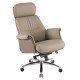 Καρεκλα γραφειου tomlin hm18358.02 μπεζ-καφε pu δερμα--βαση χρωμιου 72x74x128υεκ **