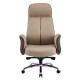 Καρεκλα γραφειου dramon hm18356.02 μπεζ-καφε pu δερμα--βαση χρωμιου 66x70x132.5υεκ **