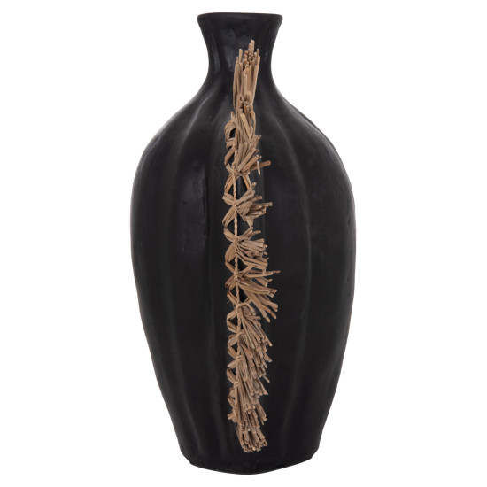 Επιτραπεζιο διακοσμητικο jebb hm4689.01 μαυρη τερακοτα & grass--32x15x33υεκ. **