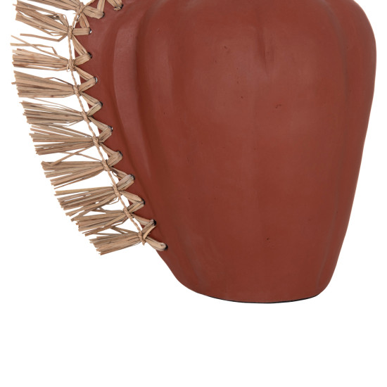 Επιτραπεζιο διακοσμητικο jebb hm4689.08 φυσικη τερακοτα & grass--32x15x33υεκ. **