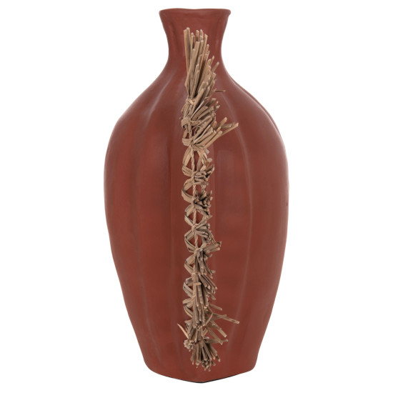 Επιτραπεζιο διακοσμητικο jebb hm4689.08 φυσικη τερακοτα & grass--32x15x33υεκ. **