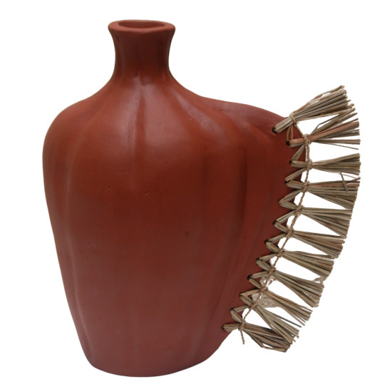 Επιτραπεζιο διακοσμητικο jebb hm4689.08 φυσικη τερακοτα & grass--32x15x33υεκ. **