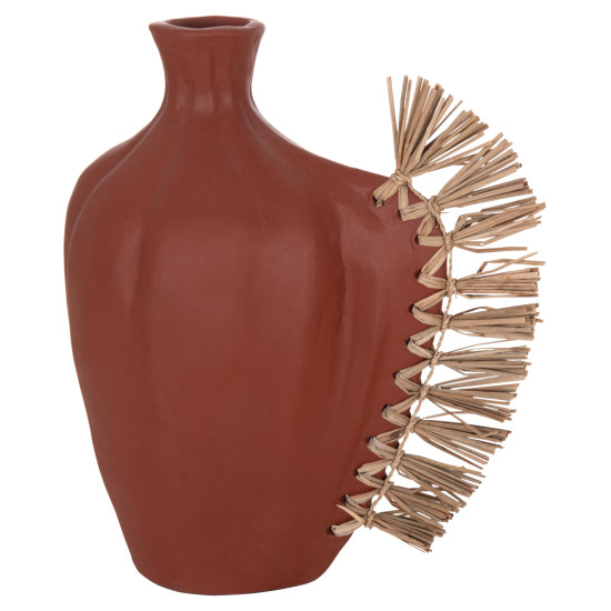 Επιτραπεζιο διακοσμητικο jebb hm4689.08 φυσικη τερακοτα & grass--32x15x33υεκ. **