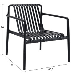Πολυθρονα lounge εξωτ.χωρου malen hm6626.02 μαυρο πολυπροπυλενιο 67x75x75υεκ ** Πολυθρονα lounge εξωτ.χωρου malen hm6626.02 μαυρο πολυπροπυλενιο 67x75x75υεκ **