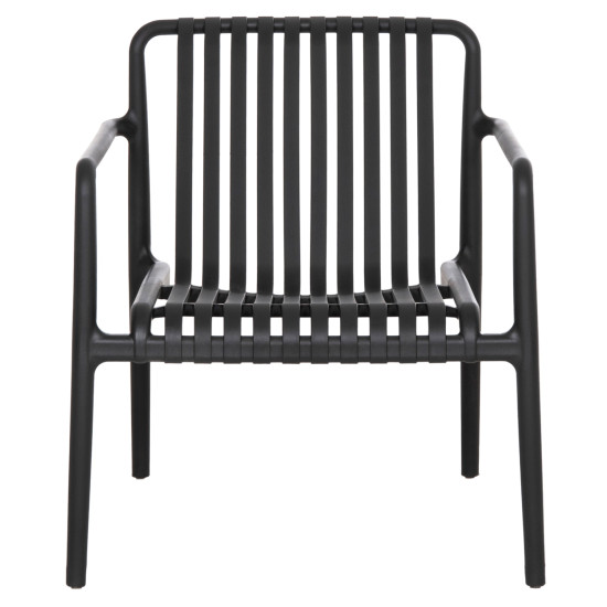 Πολυθρονα lounge εξωτ.χωρου malen hm6626.02 μαυρο πολυπροπυλενιο 67x75x75υεκ **