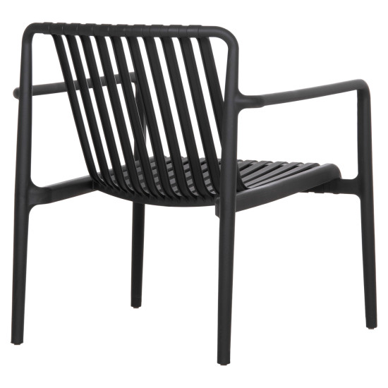 Πολυθρονα lounge εξωτ.χωρου malen hm6626.02 μαυρο πολυπροπυλενιο 67x75x75υεκ **