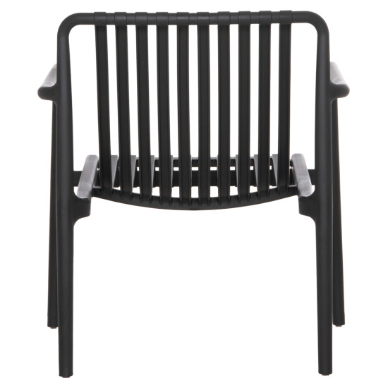 Πολυθρονα lounge εξωτ.χωρου malen hm6626.02 μαυρο πολυπροπυλενιο 67x75x75υεκ **