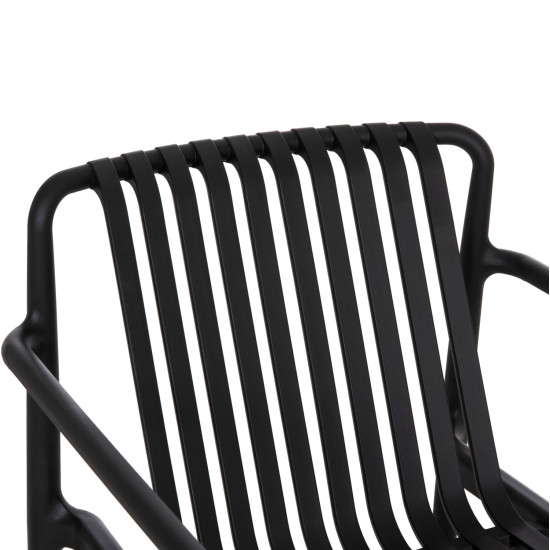 Πολυθρονα lounge εξωτ.χωρου malen hm6626.02 μαυρο πολυπροπυλενιο 67x75x75υεκ **