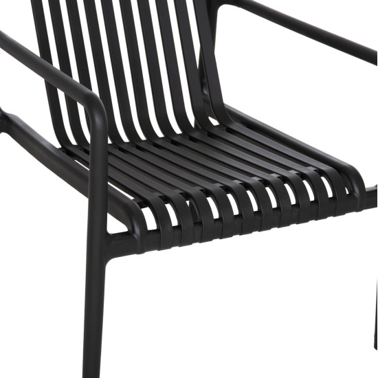 Πολυθρονα lounge εξωτ.χωρου malen hm6626.02 μαυρο πολυπροπυλενιο 67x75x75υεκ **